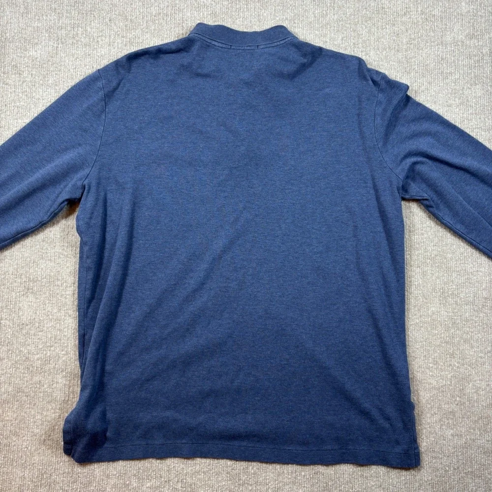 Polo Ralph Lauren‎ Blue Pima Soft Cotton Polo Shirt Men's Size Large Flesh Pony